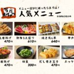 温浴施設内レストランの人気メニュー一覧画像と各料理の写真と価格情報