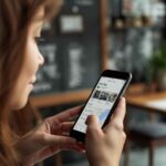 スマートフォンでGoogleマップを開き、店舗情報と地図を確認している利用者の手元の様子。